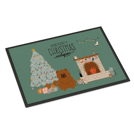 Carolines Treasures 24 x 36 in. Red Chow Chow Christmas Everyone Indoor or Outdoor Mat CK7705JMAT